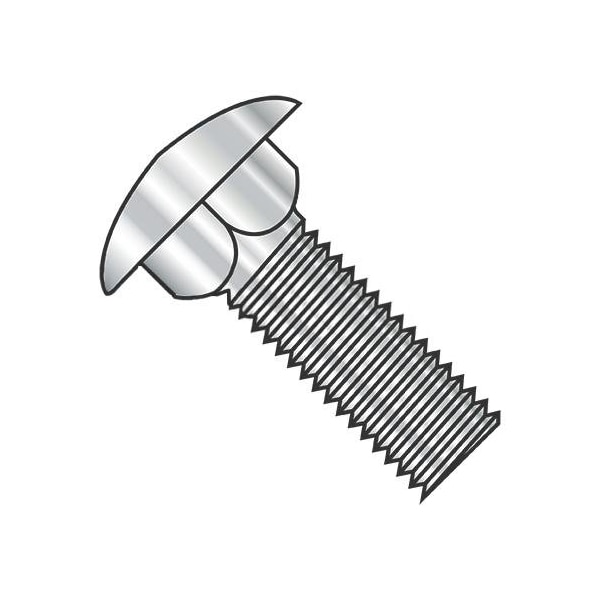 Usa Industrials Round Neck, 3/8"-16, 2" L, 18-8 Stainless Steel, Plain BULK-BOLT-921 - main